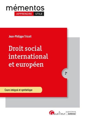 [9782297175760] Droit social international et européen - 2ème Edition