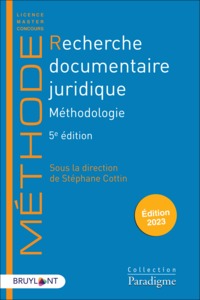 [9782390132837] Recherche documentaire juridique - Méthodologie 5e édition