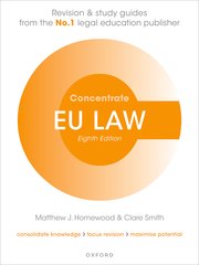 [9780192865663] EU Law Concentrate - Law Revision and Study Guide - Eighth Edition