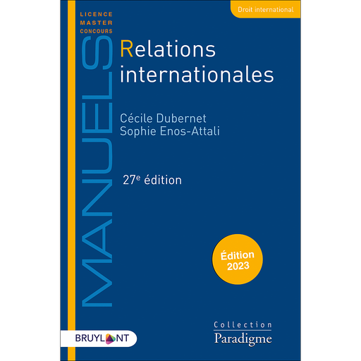 [9782390133827] Relations internationales - 27ème édition 2022