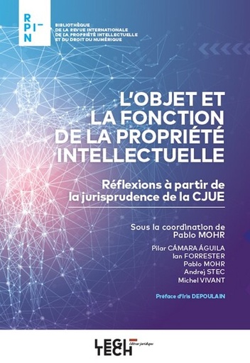 [9782919814589] L'objet et la fonction de la propriété intellectuelle