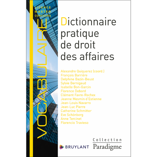 [9782390133681] Dictionnaire pratique de droit des affaires