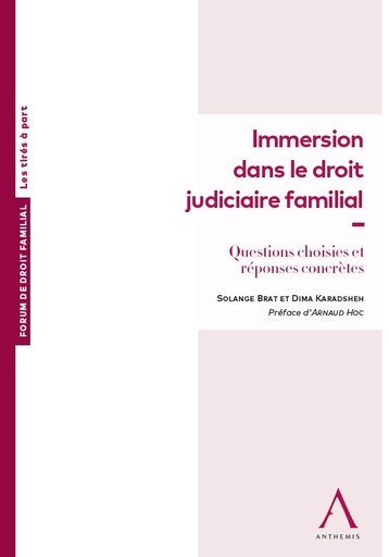 [9782807211230] Immersion dans le droit judiciaire familial - Questions choisies et réponses concrètes