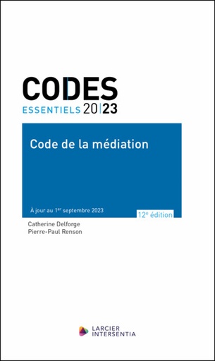 [9782807941618] Codes essentiels - Code de la médiation 2023