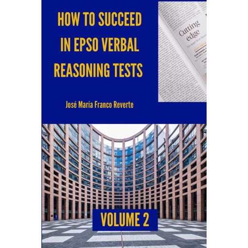[9798840460900] How to succeed in EPSO verbal reasoning tests - Volume 2