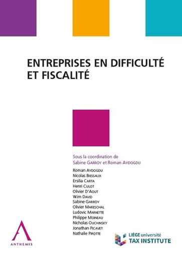 [9782807209213] Entreprises en difficulté et fiscalité