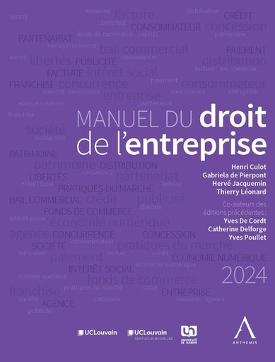 [9782807212138] Manuel du droit de l'entreprise