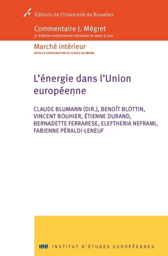 [9782800418582] L'énergie dans l'Union européenne