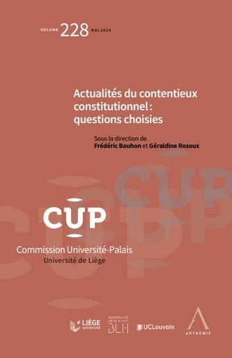 [9782807212220] Actualités du contentieux constitutionnel