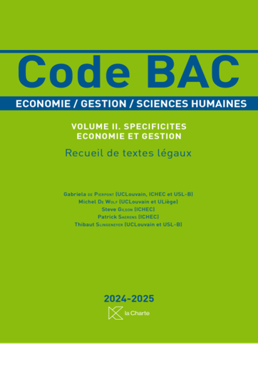 [9782874036828] Code BAC - Vol. I. Généralités 2024-2025