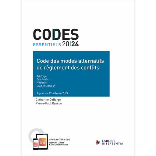 [9782807948518] Code essentiel - Code des modes alternatifs de règlement des conflits 2024