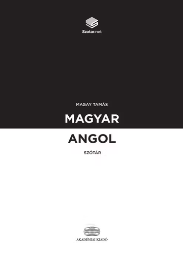 [9789634547020] Magyar-angol szótár