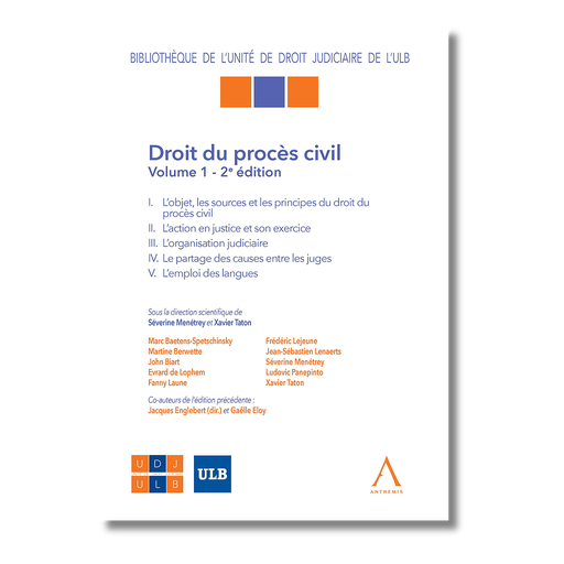 [9782807215405] Droit du procès civil - Volume 1- 2ème Edition