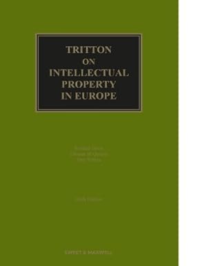 [9780414089389] Tritton on Intellectual Property in Europe - 6th Edition