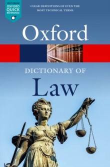 [9780192897497] A Dictionary of Law - Tenth Edition