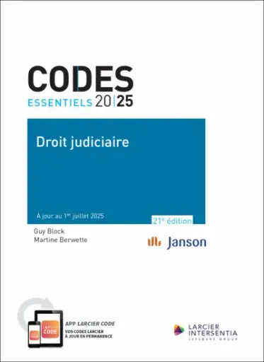 [9782807951020] Code essentiel - Droit judiciaire 2025