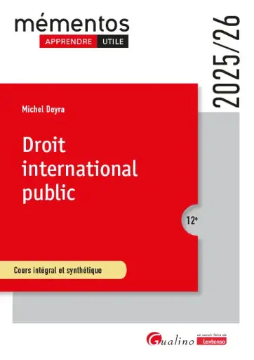[9782297283953] Droit international public - 12ème Edition