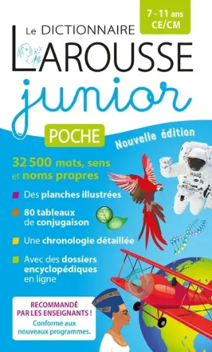 [9782036068759] Le dictionnaire Larousse junior poche 7/11 ans Poche - Ed 2025
