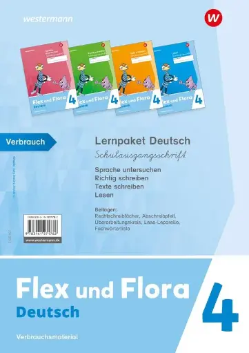 [9783141271782]  Flex und Flora Ausgabe 2021 Lernpaket Deutsch 4 (Schulausgangsschrift) 