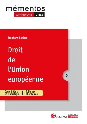 [9782297259699] Droit de l'Union européenne - 9ème Edition