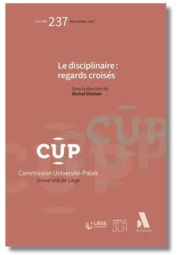[9782807215559] Le disciplinaire - Regards croisés