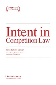 [9781954750159] Intent in Competition Law