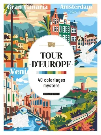 [9782295017352] Tour d'Europe - 40 coloriages mystère