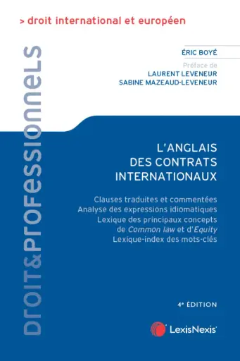 [9782711043613] L'anglais des contrats internationaux